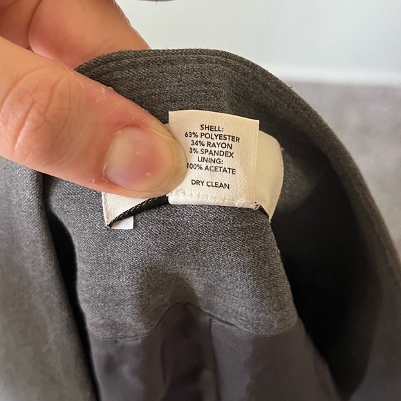 LOFT Julie Curvy Heather Gray Wide Leg Cuffed Dress Pants Women’s Size 8 - Picture 13 of 15